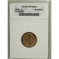 1876 1C AU55 ANACS