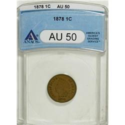 1878 1C AU50 ANACS