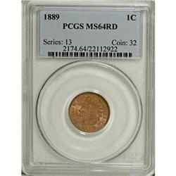 1889 1C Red MS64 PCGS