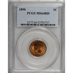 1890 1C Red MS64 PCGS
