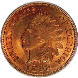 1892 1C Red MS64 PCGS