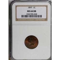 1897 1C Red and Brown MS64 NGC