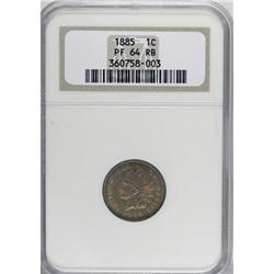 1885 1C Red and Brown PR64 NGC