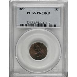 1885 1C Red and Brown PR65 PCGS