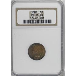 1887 1C Brown PR65 NGC