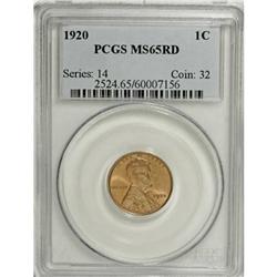 1920 1C Red MS65 PCGS