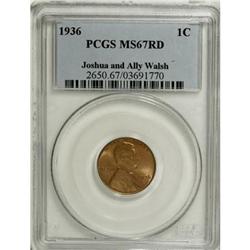 1936 1C Red MS67 PCGS