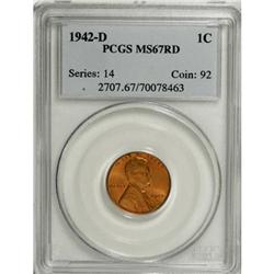 1942-D 1C Red MS67 PCGS