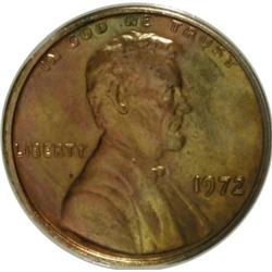 1972 1C Doubled Die Obverse Red and Brown MS64 ANACS