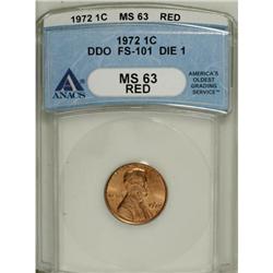 1972 1C Doubled Die Obverse Red MS63 ANACS