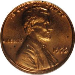 1972 1C Doubled Die Obverse Red MS64 NGC