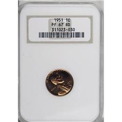 1951 1C Red PR67 NGC