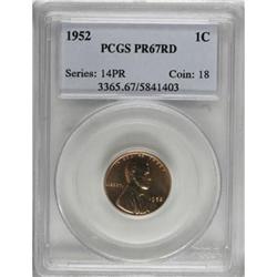 1952 1C Red PR67 PCGS