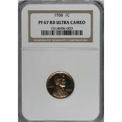 1958 1C Deep Cameo PR67 NGC