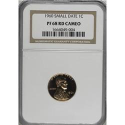 1960 1C Small Date Deep Cameo PR68 NGC