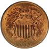 Image 1 : 1864 2C Large Motto Red and Brown MS65 NGC