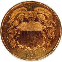 1865 2C Red and Brown PR64 PCGS
