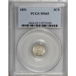 1851 3CS MS65 PCGS