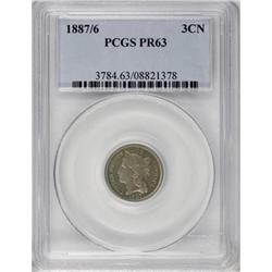 1887/6 3CN PR63 PCGS