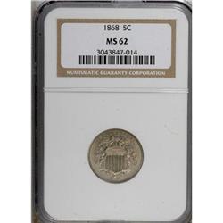 1868 5C MS62 NGC