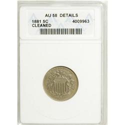 1881 5C AU58 ANACS