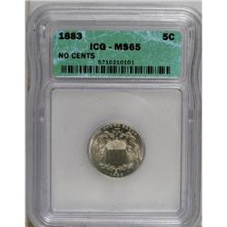 1883 5C No Cents MS65 ICG