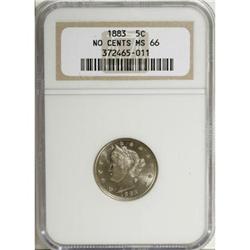 1883 5C No Cents MS66 NGC