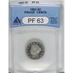1883 5C With Cents PR63 PCGS