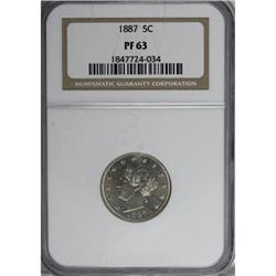 1887 5C PR63 NGC
