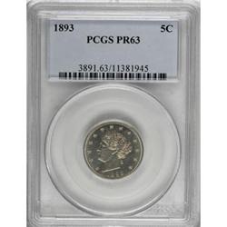 1893 5C PR63 PCGS