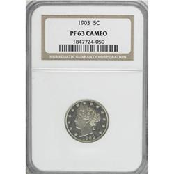 1903 5C Cameo PR63 NGC