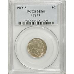 1913-S 5C Type One MS64 PCGS