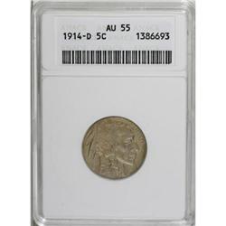 1914-D 5C AU55 ANACS