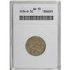 Image 1 : 1914-D 5C AU55 ANACS