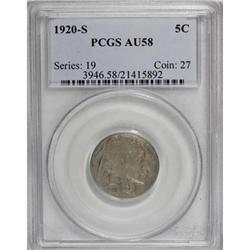 1920-S 5C AU58 PCGS