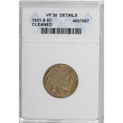 1921-S 5C VF30 ANACS