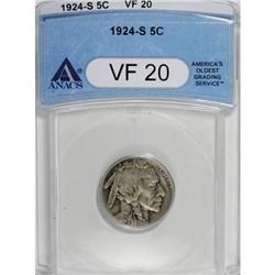 1924-S 5C VF20 ANACS