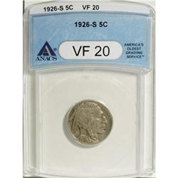 1926-S 5C VF20 ANACS