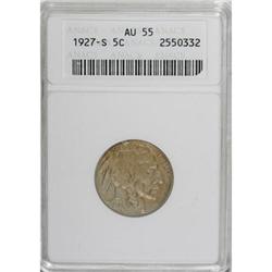 1927-S 5C AU55 ANACS