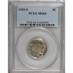 1929-S 5C MS64 PCGS