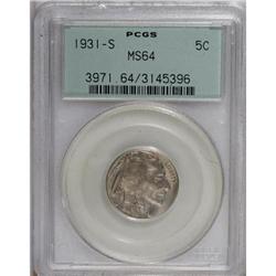 1931-S 5C MS64 PCGS