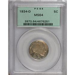 1934-D 5C MS64 PCGS