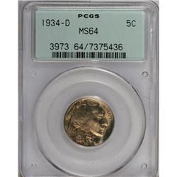 1934-D 5C MS64 PCGS