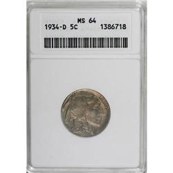 1934-D 5C MS64 ANACS