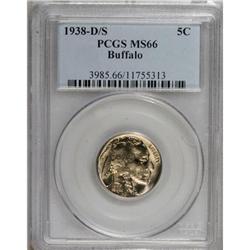 1938-D/S 5C MS66 PCGS