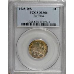 1938-D/S 5C MS66 PCGS