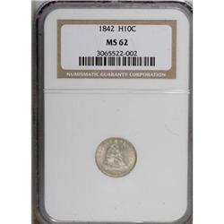 1842 H10C MS62 NGC