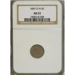 1859-O H10C AU53 NGC