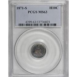 1871-S H10C MS63 PCGS