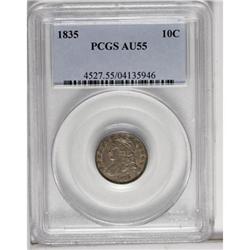 1835 10C AU55 PCGS